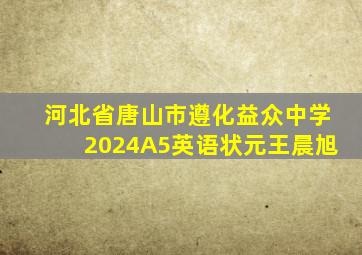 河北省唐山市遵化益众中学2024A5英语状元王晨旭
